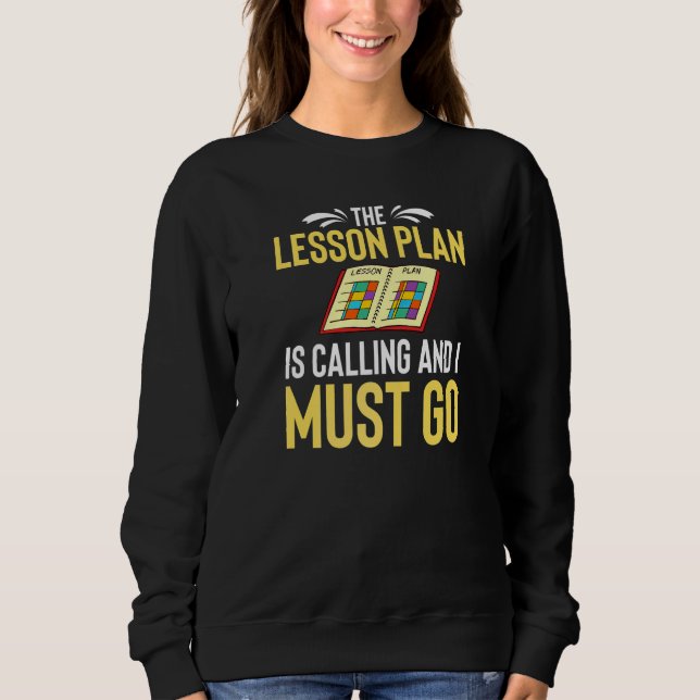 Unterrichtsplan Lehrer Vorschule Planer Schule  2 Sweatshirt (Vorderseite)