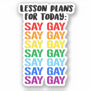 Unterrichtspläne: Say Gay Aufkleber