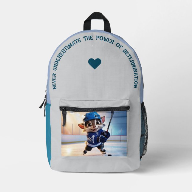 Unterschätze... Bedruckter Rucksack (Vorderseite)