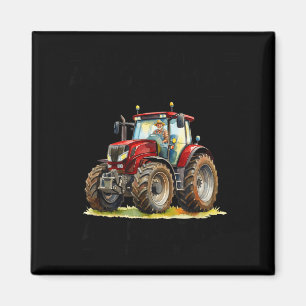 Unterschätze einen alten Mann, der einen Traktor f Magnet