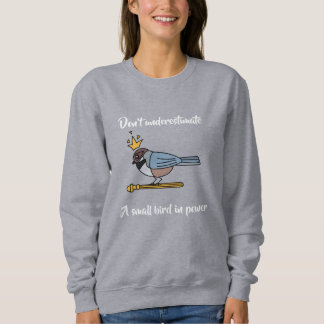 Unterschätze einen kleinen Vogel im Power nicht Sweatshirt
