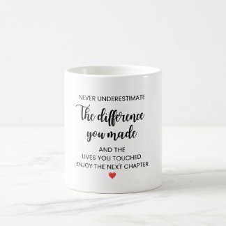 Unterschätze nie den Unterschied, den du gemacht h Kaffeetasse