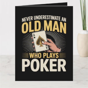 Unterschätze niemals alte Pokerkarte Dankeskarte