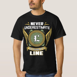 Unterschätze niemals die Macht einer Linie T-Shirt