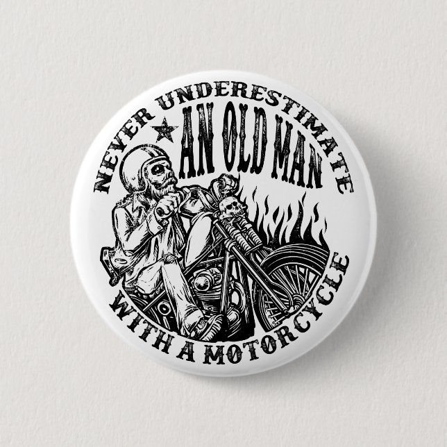 Unterschätze niemals einen alten Mann mit einem Mo Button (Vorderseite)