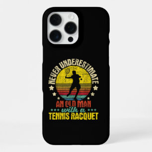 Unterschätze niemals einen alten Mann - Tennisschl iPhone 16 Pro Max Hülle