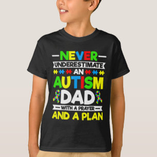 Unterschätze niemals einen Autismus-Vater - Autism T-Shirt