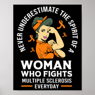 Unterschätzen Sie den Geist einer Frau Warrior Poster