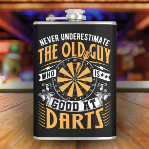 Unterschätzen Sie die alten Typ in Darts Flask 8 o Flachmann