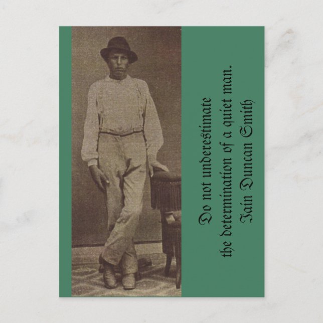 Unterschätzen Sie die Entschlossenheit nicht Postkarte (Vorderseite)