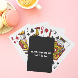 Unterschätzen Sie die moderne komische Selbst-Lieb Spielkarten