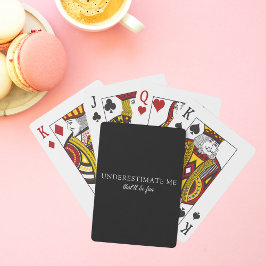 Unterschätzen Sie die moderne komische Selbst-Lieb Spielkarten
