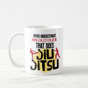 Unterschätzen Sie nie alte Typ Jiu Jitsu Kaffeetasse