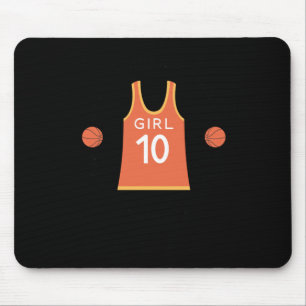 Unterschätzen Sie nie ein Mädchen, das Basketball  Mousepad