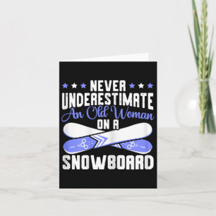Unterschätzen Sie nie eine alte Frau auf Schnee. Karte