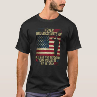 Unterschätzen Sie nie einen alten Mann, der ein Vi T-Shirt
