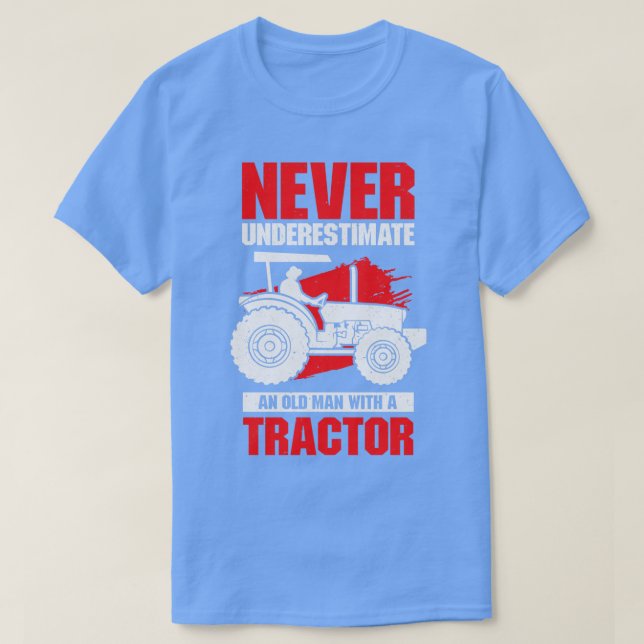 Unterschätzen Sie nie einen alten Mann mit einem T T-Shirt (Design vorne)