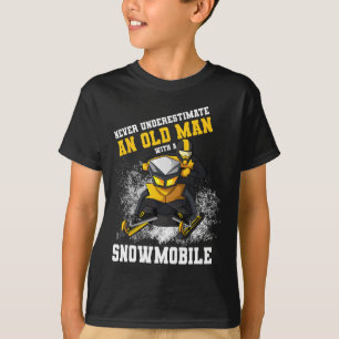 Unterschätzen Sie nie einen alten Mann mit Schneem T-Shirt