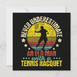 Unterschätzen Sie nie einen alten Mann - Tennisspi Dankeskarte