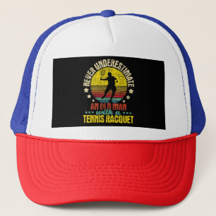Unterschätzen Sie nie einen alten Mann - Tennisspi Truckerkappe