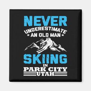 Unterschätzen Sie nie einen alten Skifahrer in Uta Magnet