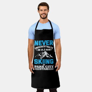 Unterschätzen Sie nie einen alten Skifahrer in Uta Schürze