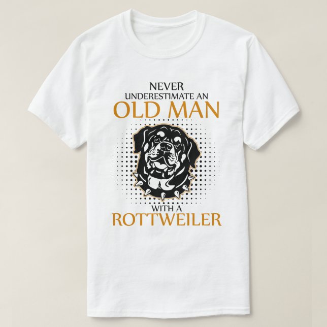 Unterschätzen Sie nie einen Rottweiler T-Shirt (Design vorne)