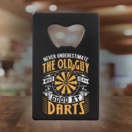 Unterschätzen Sie niemals den alten Typ, der gut i Geldbeutel Flaschenöffner