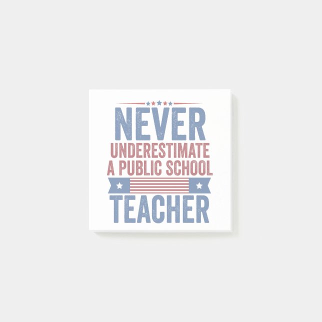 Unterschätzen Sie niemals den Lehrer Walz Post-it Klebezettel (Vorderseite)