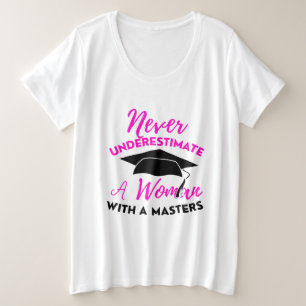 Unterschätzen Sie niemals den Power einer Frau mit Große Größe T-Shirt