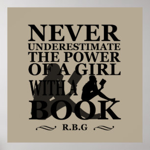 Unterschätzen Sie niemals den Power eines Buches Poster