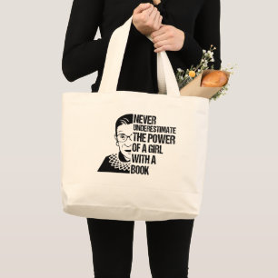 Unterschätzen Sie niemals den Power eines Mädche Jumbo Stoffbeutel