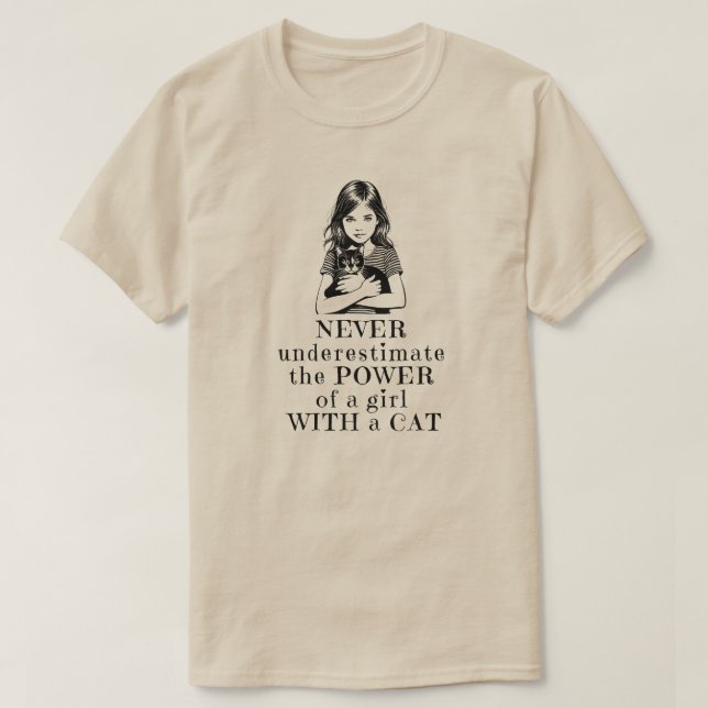 Unterschätzen Sie niemals den Power eines Shirts e (Design vorne)