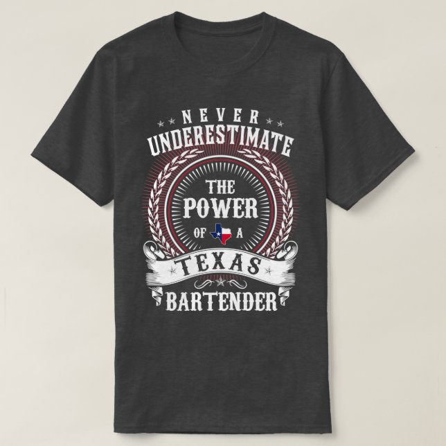 Unterschätzen Sie niemals den Power eines Texas-BA T-Shirt (Design vorne)
