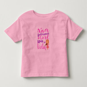 Unterschätzen Sie niemals ein Mädchen mit Coolem Kleinkind T-shirt