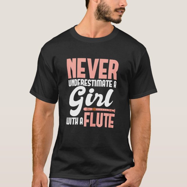 Unterschätzen Sie niemals ein Mädchen mit einem Fl T-Shirt (Vorderseite)