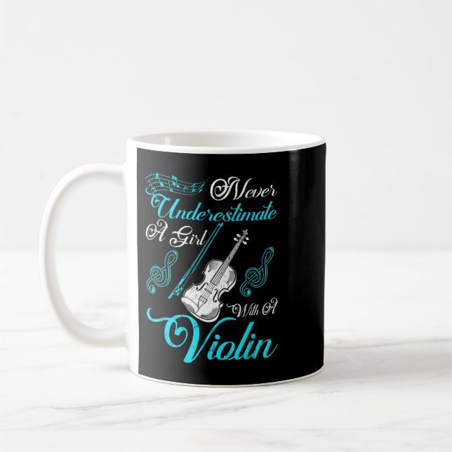 Unterschätzen Sie niemals ein Mädchen mit einem Ge Kaffeetasse (Links)