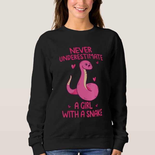 Unterschätzen Sie niemals ein Mädchen mit einem Sc Sweatshirt (Vorderseite)