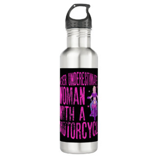 Unterschätzen Sie niemals eine Frau mit einem Kraf Edelstahlflasche