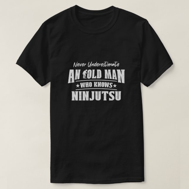 Unterschätzen Sie niemals einen alten Mann, der Ni T-Shirt (Design vorne)