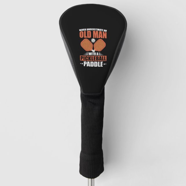 Unterschätzen Sie niemals einen alten Mann Golf Headcover (Vorderseite)
