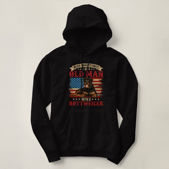 Unterschätzen Sie niemals einen alten Mann mit ein Hoodie (Design vorne)