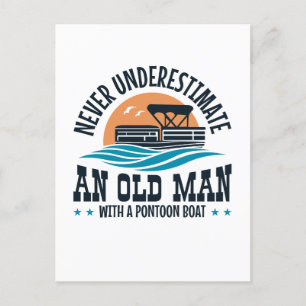 Unterschätzen Sie niemals einen alten Mann mit ein Postkarte
