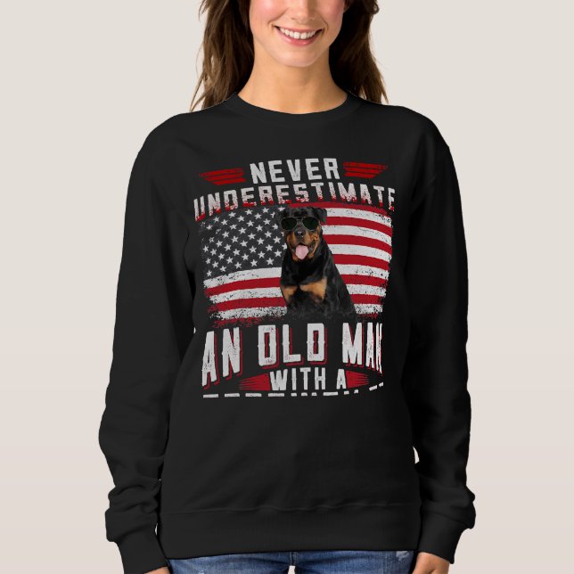 Unterschätzen Sie niemals einen alten Mann mit ein Sweatshirt (Vorderseite)