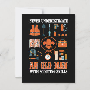 Unterschätzen Sie niemals einen alten Mann mit ges Dankeskarte