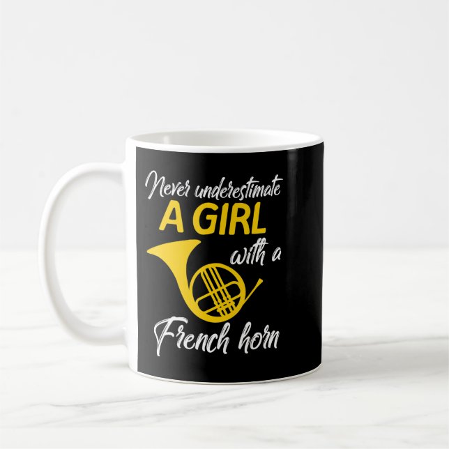 Unterschätzen Sie niemals einen französischen Horn Kaffeetasse (Links)