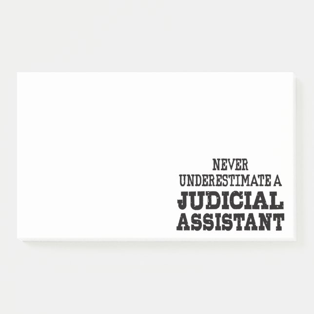 Unterschätzen Sie niemals einen Justiziellen Assis Post-it Klebezettel (Vorderseite)