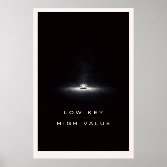 Unterschätzter Minimalist - Motivierende Stille Ma Poster (Vorne)