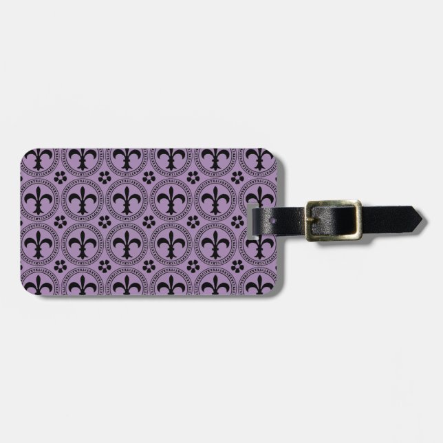Unterscheiden Sie Ihr Gepäck mit Violet Fleur-de-L Gepäckanhänger (Vorderseite horizontal)