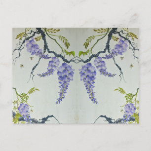Unterscheidende lila Parfüm-Blumenmalerei Postkarte
